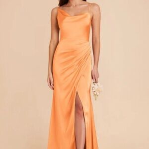 Birdy Grey Jennifer matte satin orange dress